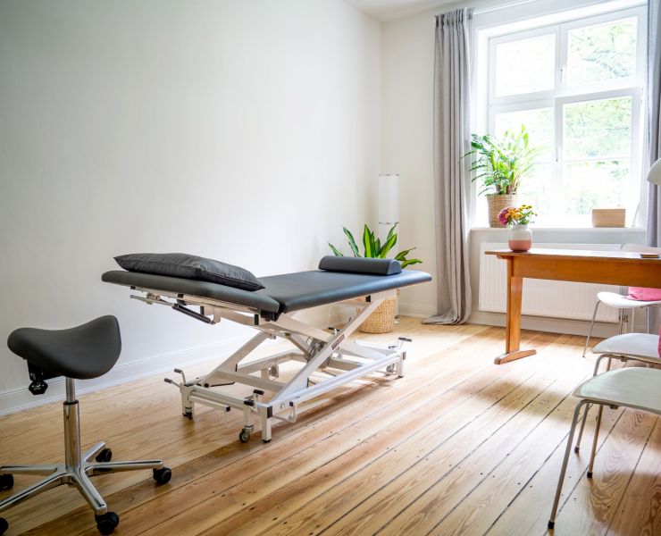Behandlungszimmer in der Physiotherapiepraxis in Hamburg-Alsterdorf